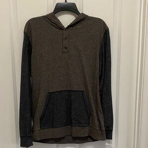 Retrofit Brown and Black Hooded Sweatshirt